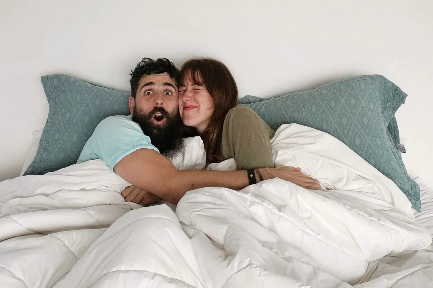 Kind Face_Kate and Tim sleeping better with their premium Wisewool duvet and pillows.jpg__PID:628550e0-ee26-4958-a0f0-29dd206e0529