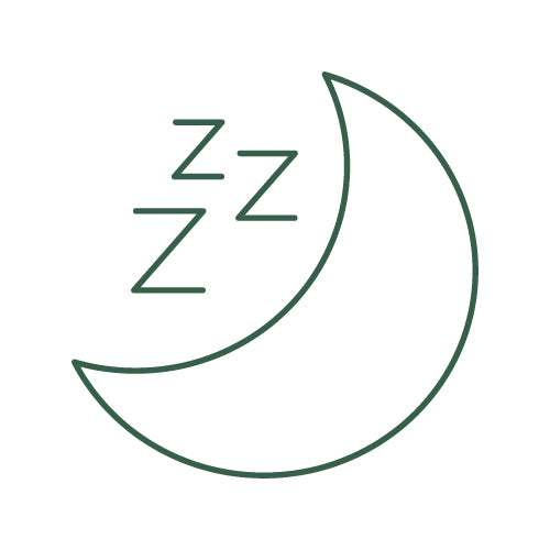 Graphic Outline of the Moon With Z's (Night-Time Symbol)