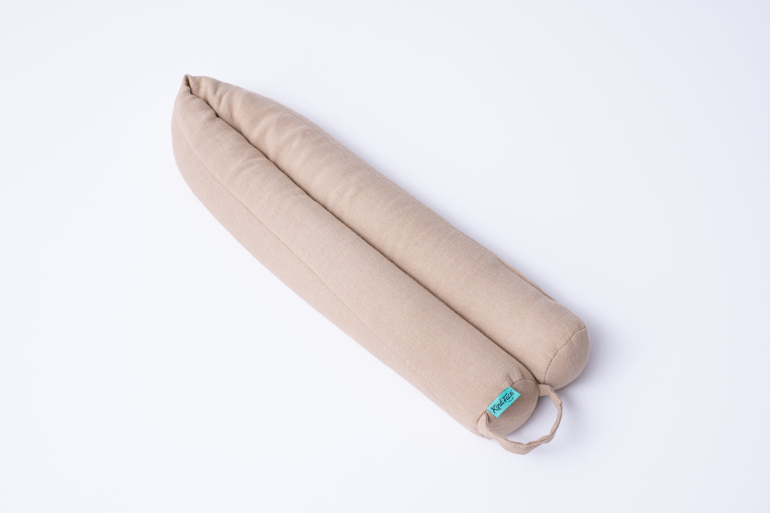 Folded Kind Face Linen Draught Stopper in Blush colour