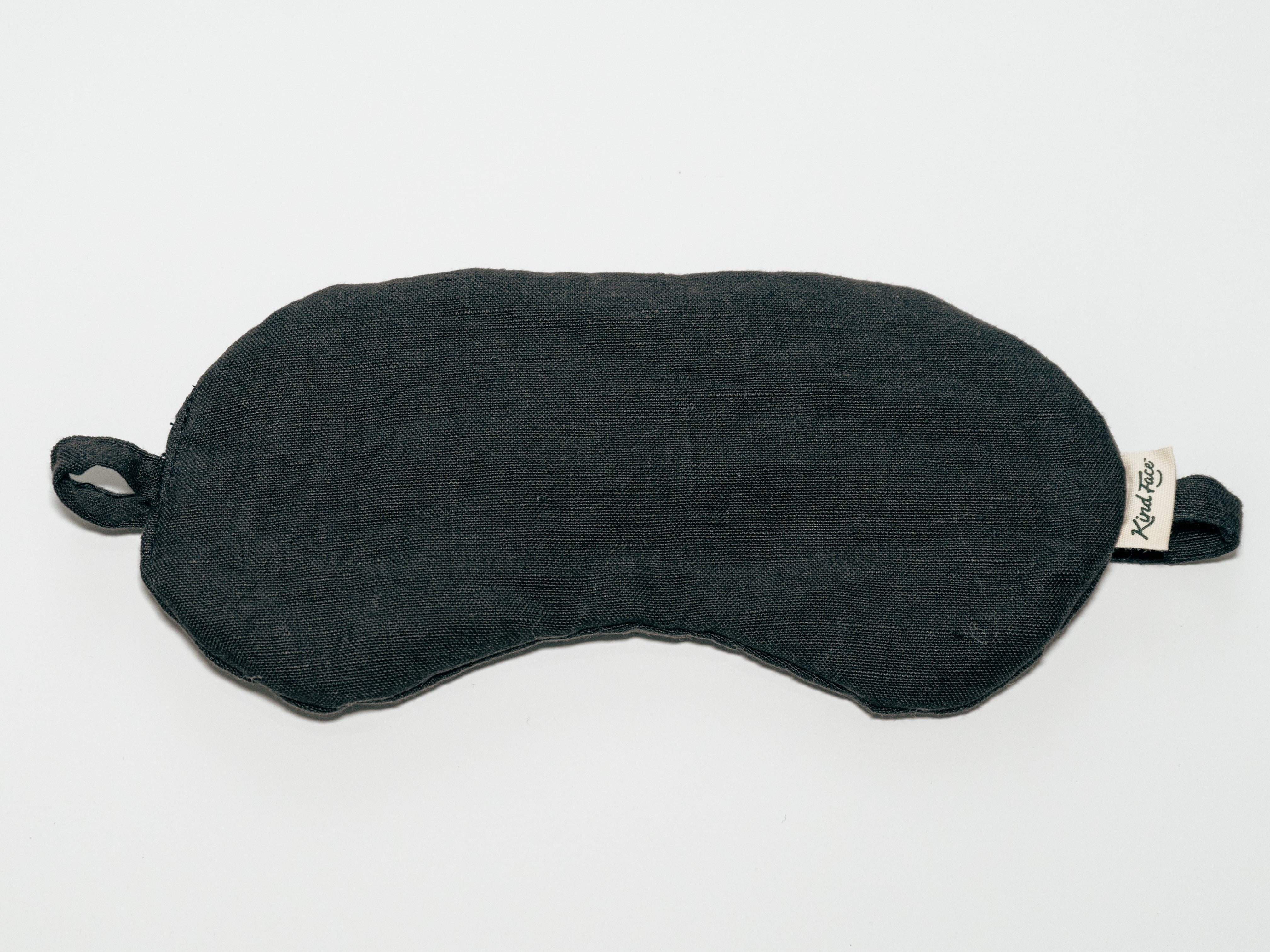 Kind Face wool+linen sleep mask in Onyx colour